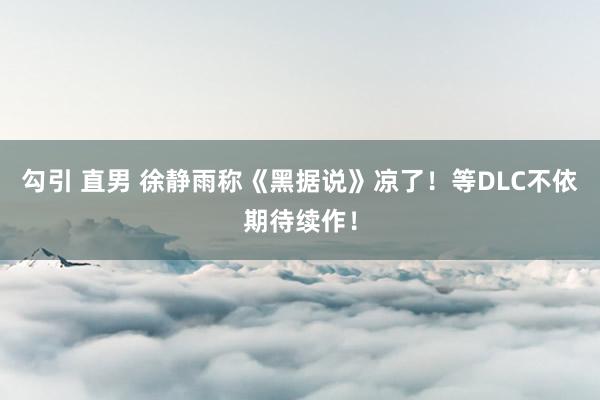 勾引 直男 徐静雨称《黑据说》凉了！等DLC不依期待续作！