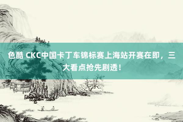 色酷 CKC中国卡丁车锦标赛上海站开赛在即，三大看点抢先剧透