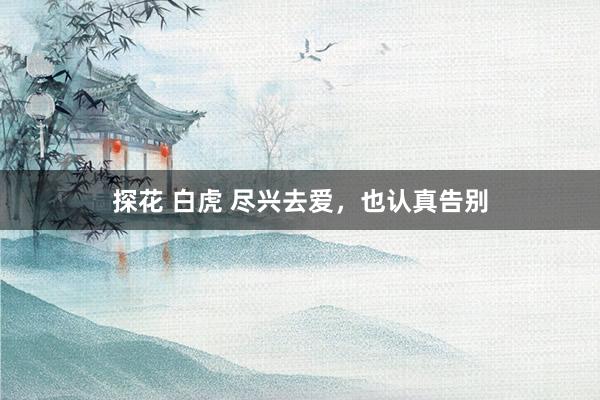 探花 白虎 尽兴去爱，也认真告别